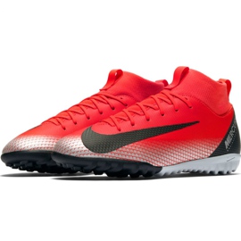 Buty piłkarskie Nike Mercurial Superfly X 6 Academy Gs CR7 Tf Jr AJ3112-600 czerwone czerwone 3