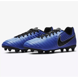 Buty piłkarskie Nike Jnr Tiempo Legend 7 Club Mg Jr AO2300-400 niebieskie wielokolorowe 4