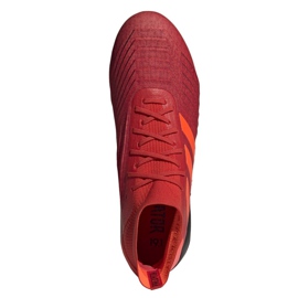 Buty piłkarskie adidas Predator 19.1 Fg M BC0552 czerwone wielokolorowe 2