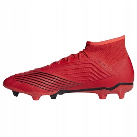 Buty piłkarskie adidas Predator 19.2 Fg M D97940 czerwone wielokolorowe 1