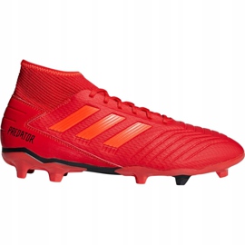 Buty piłkarskie adidas Predator 19.3 Fg M BB9334 czerwone wielokolorowe 4