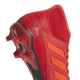 Buty piłkarskie adidas Predator 19.3 Fg M BB9334 czerwone wielokolorowe 8