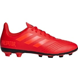 Buty piłkarskie adidas Predator 19.4 FxG Jr CM8541 czerwone wielokolorowe 4