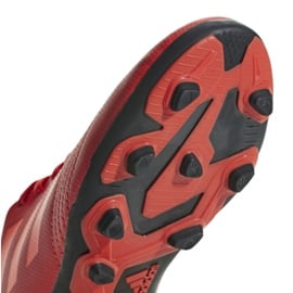 Buty piłkarskie adidas Predator 19.4 FxG Jr CM8541 czerwone wielokolorowe 8