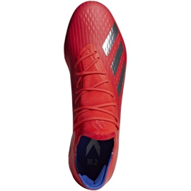 Buty piłkarskie adidas X 18.2 Fg M BB9363 czerwone czerwone 1