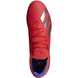 Buty piłkarskie adidas X 18.3 Fg M BB9367 czerwone wielokolorowe 1