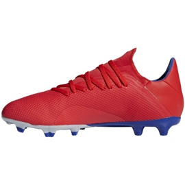 Buty piłkarskie adidas X 18.3 Fg M BB9367 czerwone wielokolorowe 2