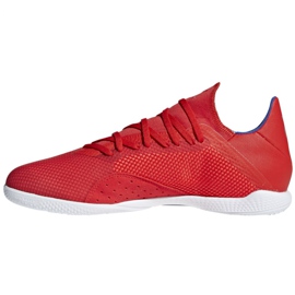 Buty halowe adidas X 18.3 In M BB9392 czerwone wielokolorowe 2