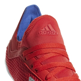 Buty halowe adidas X 18.3 In Jr BB9396 czerwone wielokolorowe 4