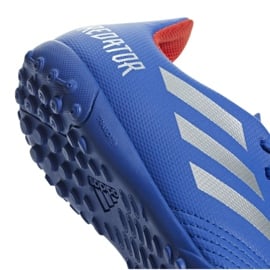 Buty piłkarskie adidas Predator 19.4 Tf Jr CM8556 niebieskie wielokolorowe 4
