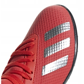 Buty piłkarskie adidas X 18.3 Tf Jr BB9403 wielokolorowe czerwone 3