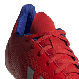 Buty halowe adidas X 18.4 In M BB9406 wielokolorowe czerwone 3