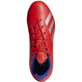 Buty halowe adidas X 18.4 In Jr BB9410 czerwone wielokolorowe 1