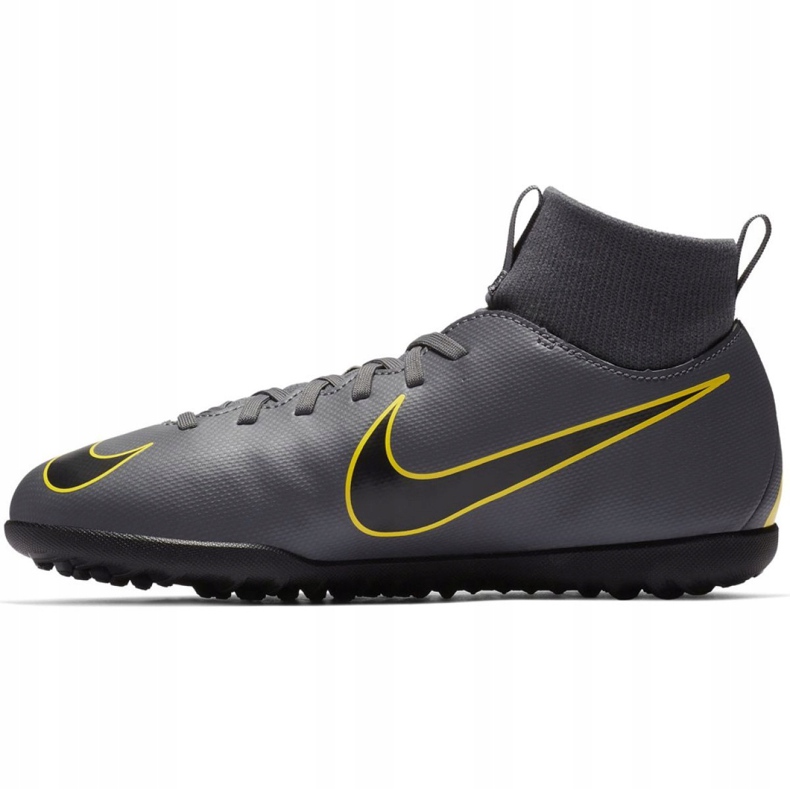 Buty piłkarskie Nike Mercurial Superfly X 6 Club Tf Jr AH7345-070 czarne szare 1