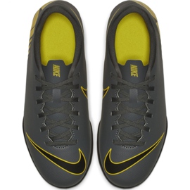 Buty piłkarskie Nike Mercurial Vapor X 12 Club Tf Jr AH7355-070 szare czarne 2