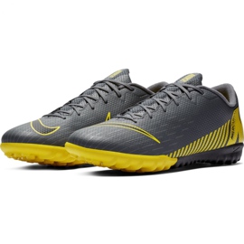 Buty piłkarskie Nike Mercurial Vapor X 12 Academy Tf M AH7384-070 szare czarne 5