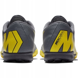 Buty piłkarskie Nike Mercurial Vapor X 12 Academy Tf M AH7384-070 szare czarne 6