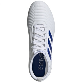 Buty piłkarskie adidas Predator 19.3 Fg Jr CM8535 białe wielokolorowe 2