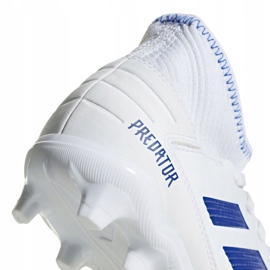 Buty piłkarskie adidas Predator 19.3 Fg Jr CM8535 białe wielokolorowe 4
