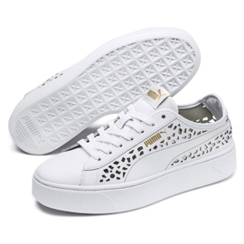 Buty Puma Vikky Stacked Laser Cut 369378 02 białe 2