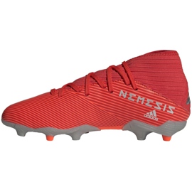 Buty piłkarskie adidas Nemeziz 19.3 Fg Jr F99951 czerwone czerwone 2