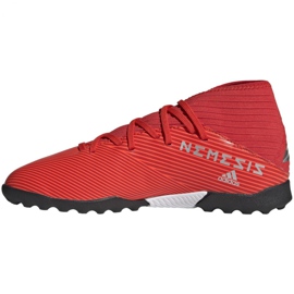 Buty piłkarskie adidas Nemeziz 19.3 Tf Jr F99941 czerwone czerwone 2