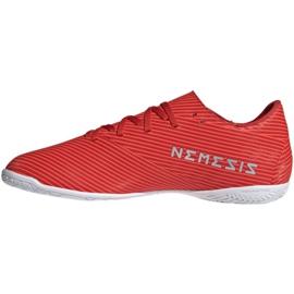 Buty halowe adidas Nemeziz 19.4 In M F34528 czerwone czerwone 2