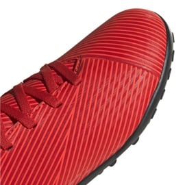 Buty piłkarskie adidas Nemeziz 19.4 Tf Jr F99935 czerwone pomarańcze i czerwienie 3