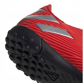 Buty piłkarskie adidas Nemeziz 19.4 Tf Jr F99935 czerwone pomarańcze i czerwienie 4