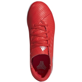 Buty piłkarskie adidas Nemeziz 19.4 In Jr F99938 czerwone czerwone 1