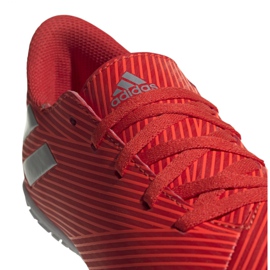 Buty piłkarskie adidas Nemeziz 19.4 In Jr F99938 czerwone czerwone 4
