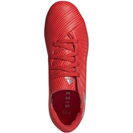 Buty piłkarskie adidas Nemeziz 19.4 FxG Jr F99948 czerwone czerwone 1