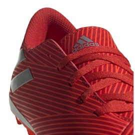 Buty piłkarskie adidas Nemeziz 19.4 FxG Jr F99948 czerwone czerwone 4