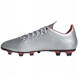 Buty piłkarskie adidas X 19.4 FxG M F35379 srebrny wielokolorowe 5