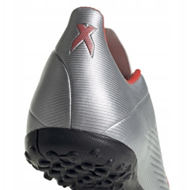 Buty piłkarskie adidas X 19.4 Tf M F35344 srebrny wielokolorowe 2