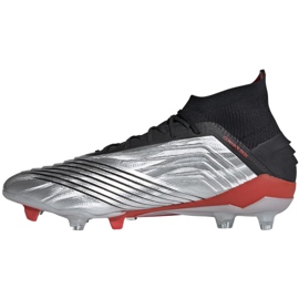 Buty piłkarskie adidas Predator 19.1 Fg M F35607 szare srebrny 1