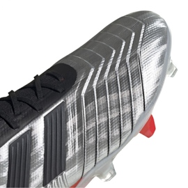 Buty piłkarskie adidas Predator 19.1 Fg M F35607 szare srebrny 3