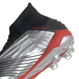 Buty piłkarskie adidas Predator 19.1 Fg M F35607 szare srebrny 4