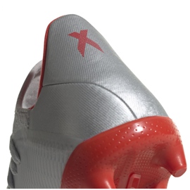 Buty piłkarskie adidas X 19.3 Fg Jr F35365 srebrny wielokolorowe 3