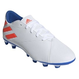 Buty piłkarskie adidas Nemeziz Messi 19.4 Fg M F34401 białe wielokolorowe 3