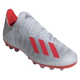 Buty piłkarskie adidas X 19.3 Ag M F35336 srebrny wielokolorowe 3