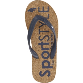 Klapki 4f W H4L19-KLD002 30S ciemny granat brązowe granatowe 1