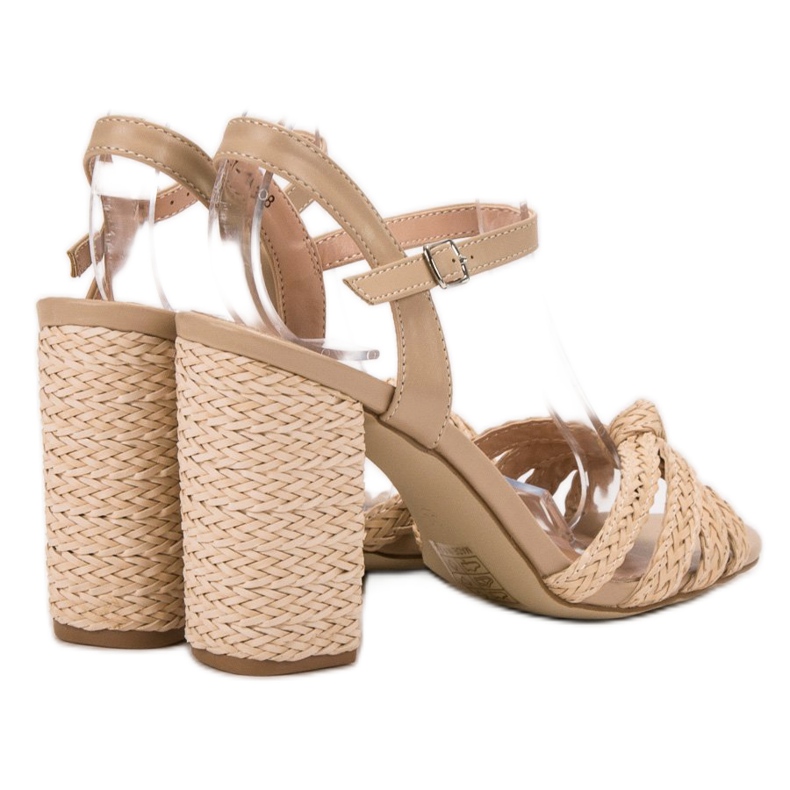 Plecione Sandałki VICES brązowe 1