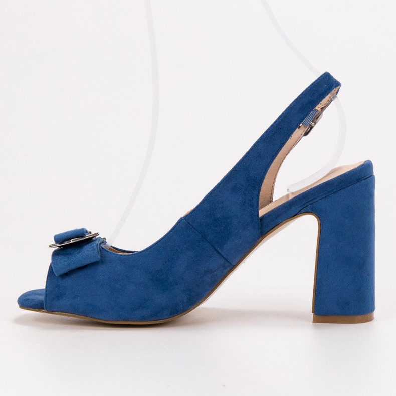 SHELOVET Sandały Na Słupku niebieskie 1