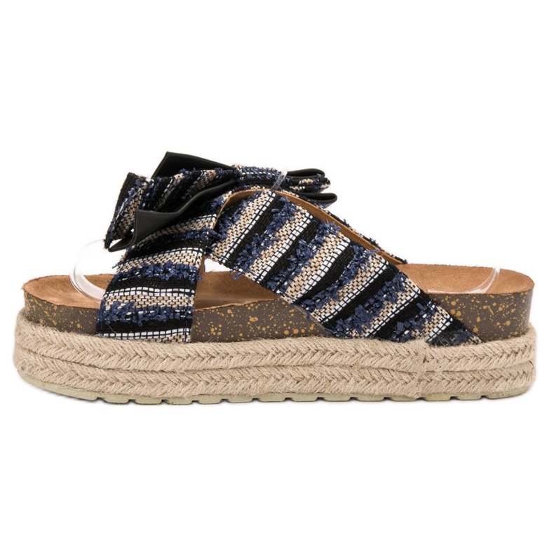 Vices Tekstylne Klapki Na Platformie czarne 1