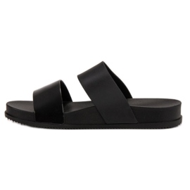 SHELOVET Modne Gumowe Klapki czarne 1