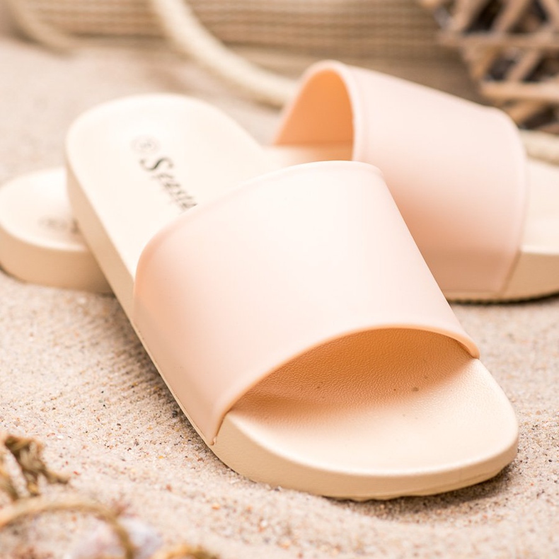 Seastar Beżowe Klapki beżowy 2