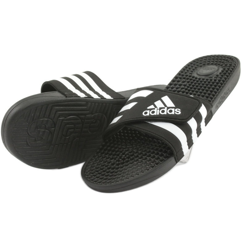 Klapki na rzep adidas Adissage M F35580 białe czarne 3