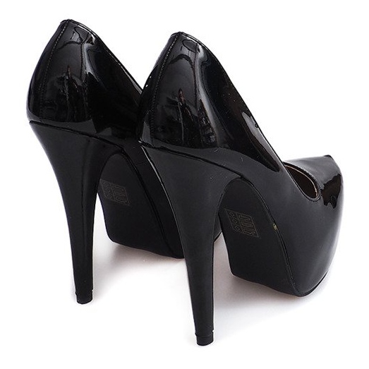 Lakierowane Szpilki Na Platformie LE107 Czarny czarne 1