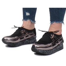 Czarne Sportowe Trampki Na Platformie Calixte 2